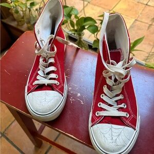 Red High-Top Sneakers